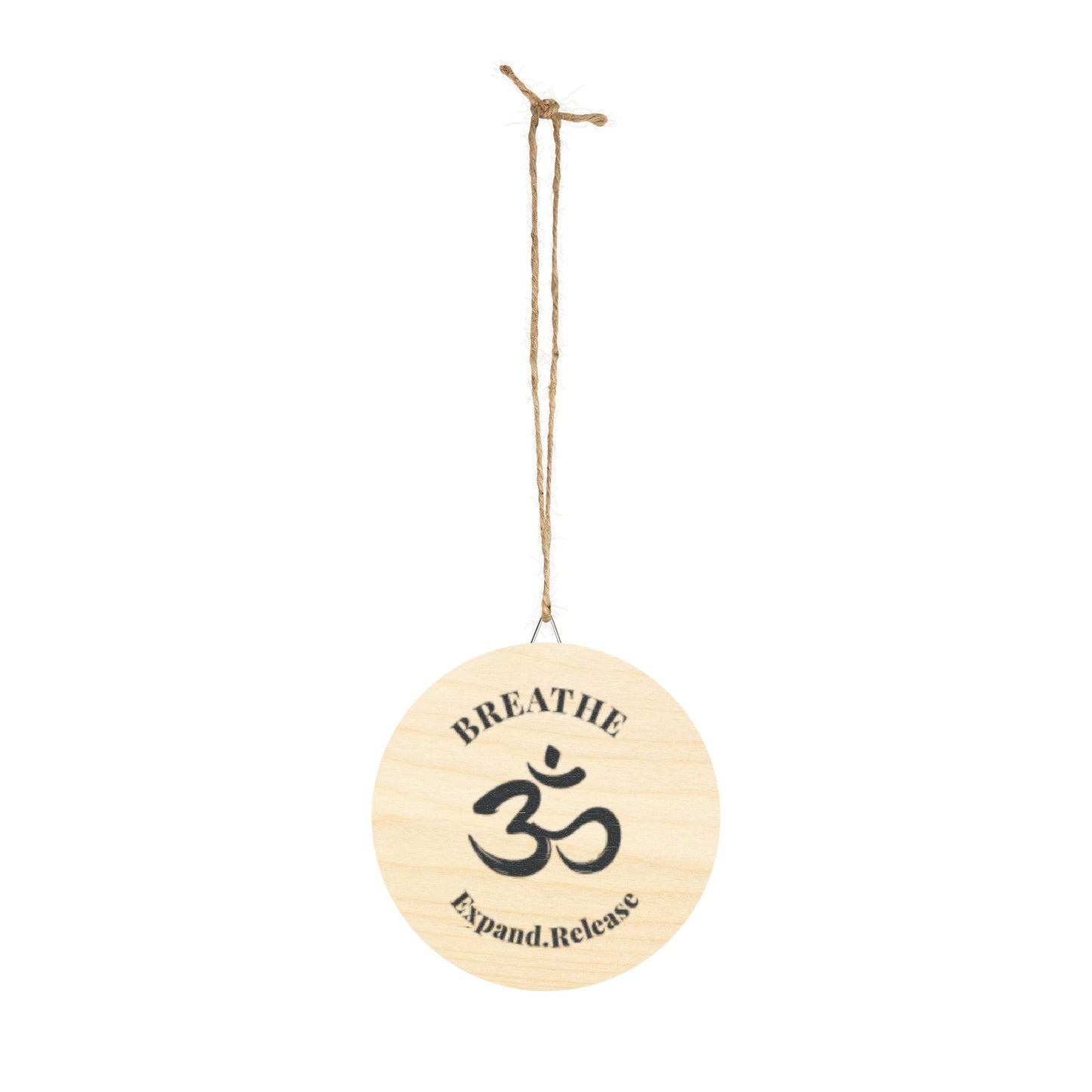 Inspirational Wood Sign - 'Breathe' with Om Symbol - Perfect for Meditation and Home Decor