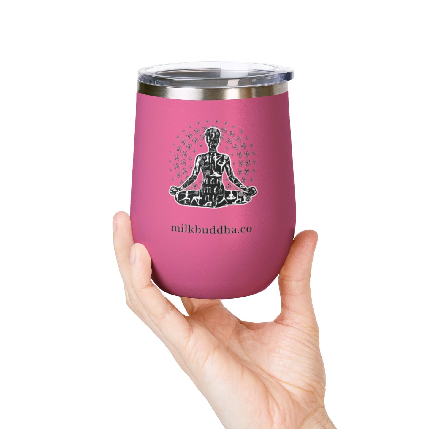 Meditation Wine Tumbler - 12oz Insulated Cup for Relaxation and Mindfulness