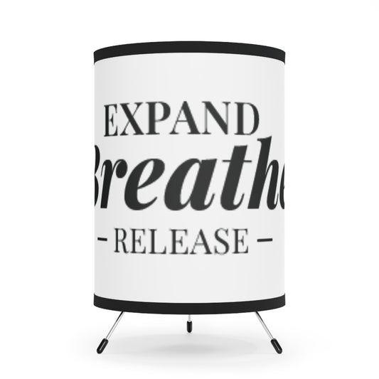 Inspirational Tripod Lamp - Expand Breathe Release Design