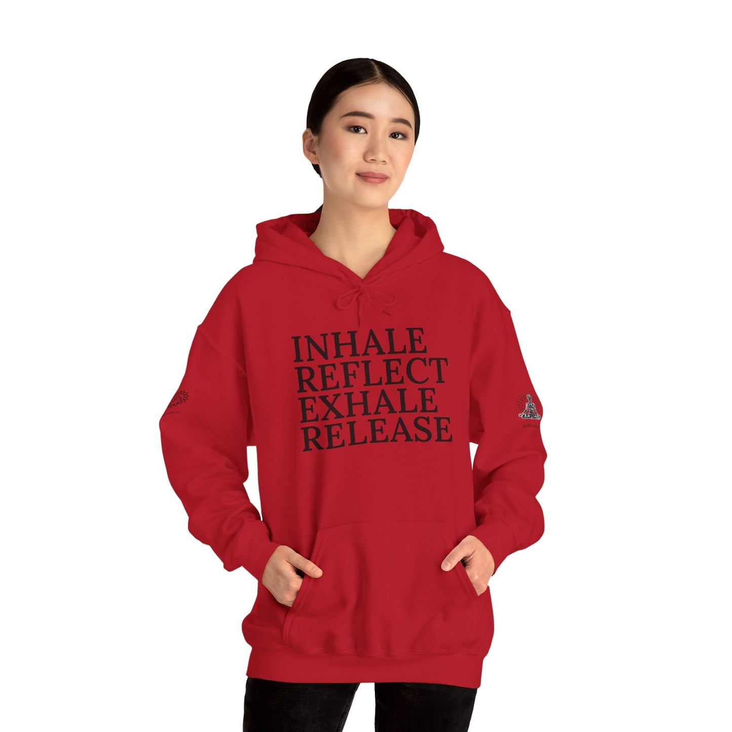 Mindfulness Hooded Sweatshirt - Inhale Reflect Exhale Release
