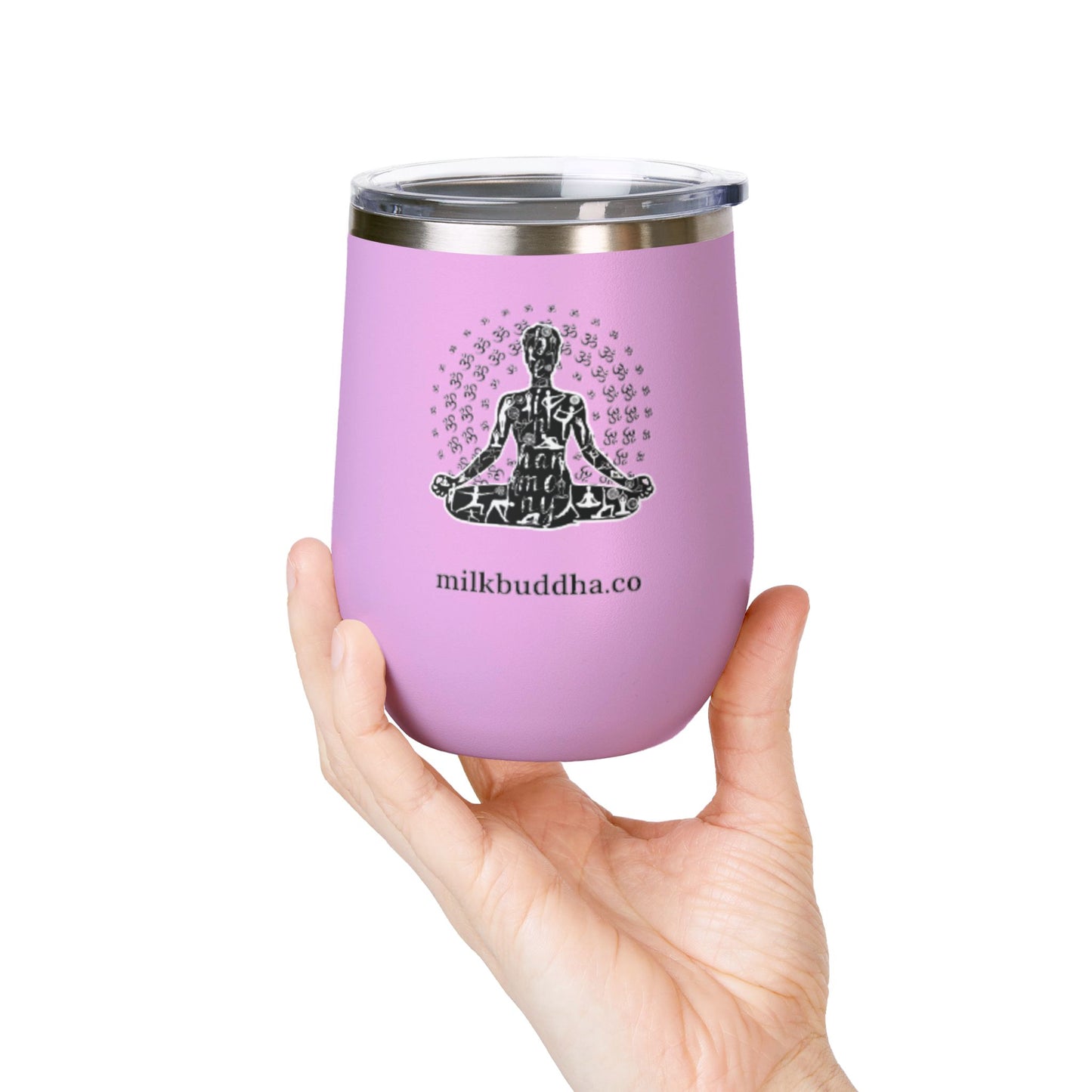 Meditation Wine Tumbler - 12oz Insulated Cup for Relaxation and Mindfulness