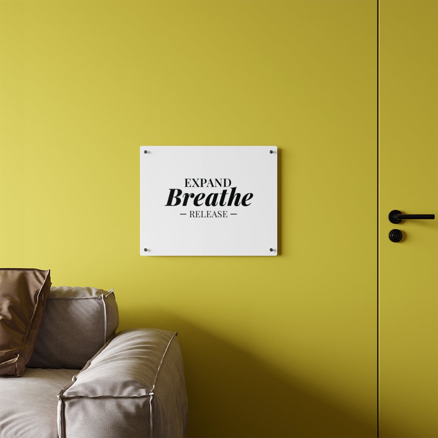 Inspirational Acrylic Wall Art Panel | Expand Breathe Release | Modern Home Decor