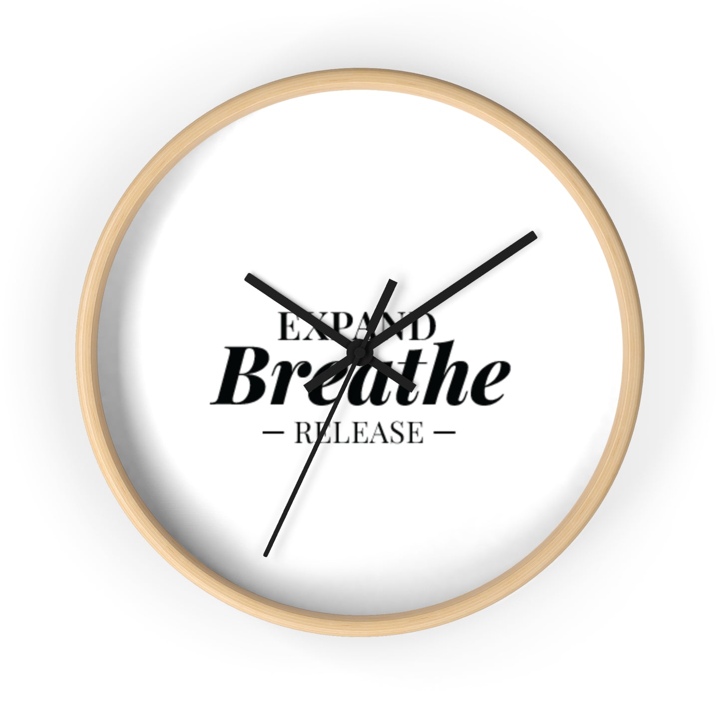 Inspirational Wall Clock - 'Expand Breathe Release' - Perfect for Mindfulness & Home Decor