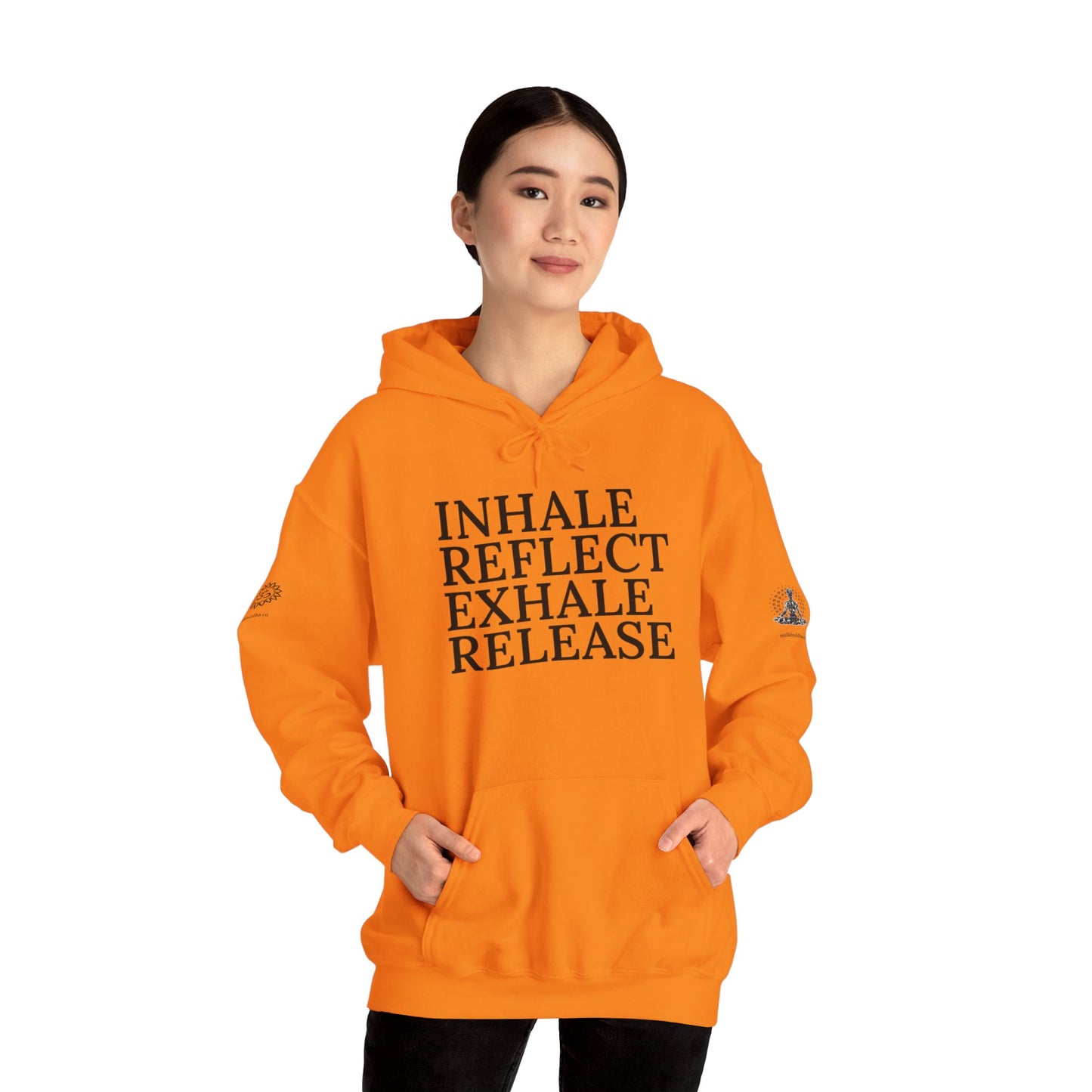 Mindfulness Hooded Sweatshirt - Inhale Reflect Exhale Release