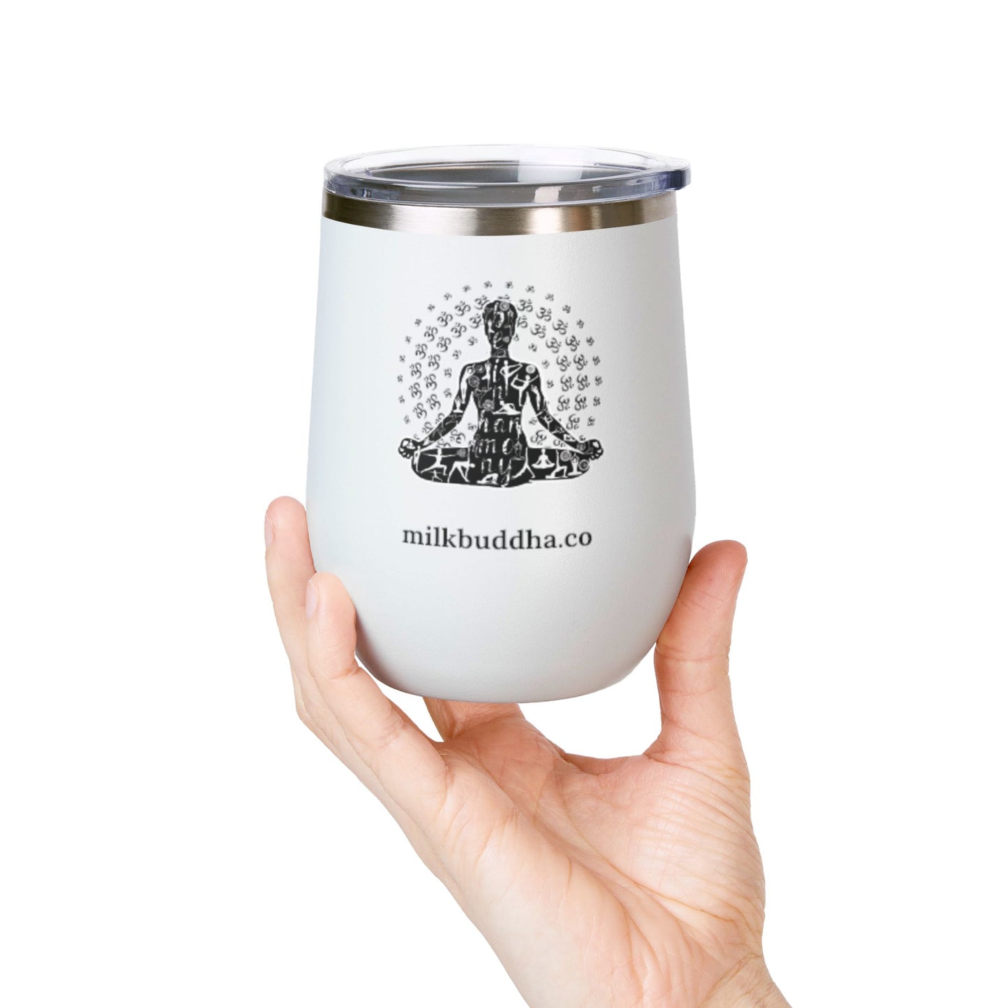 Meditation Wine Tumbler - 12oz Insulated Cup for Relaxation and Mindfulness