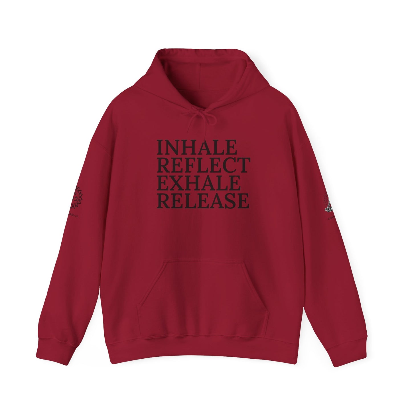 Mindfulness Hooded Sweatshirt - Inhale Reflect Exhale Release