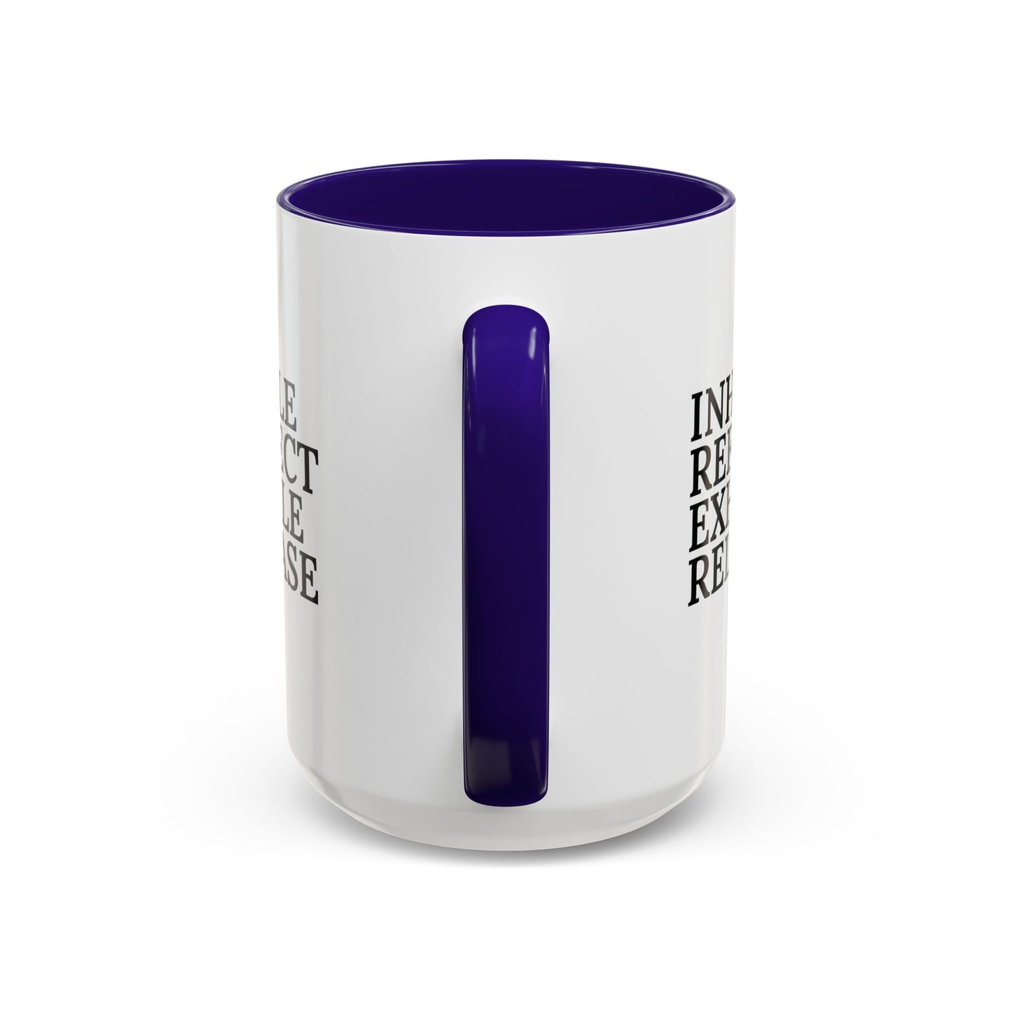 Motivational Inhale Reflect Exhale Release Mug - Colorful 11oz & 15oz Coffee Cup