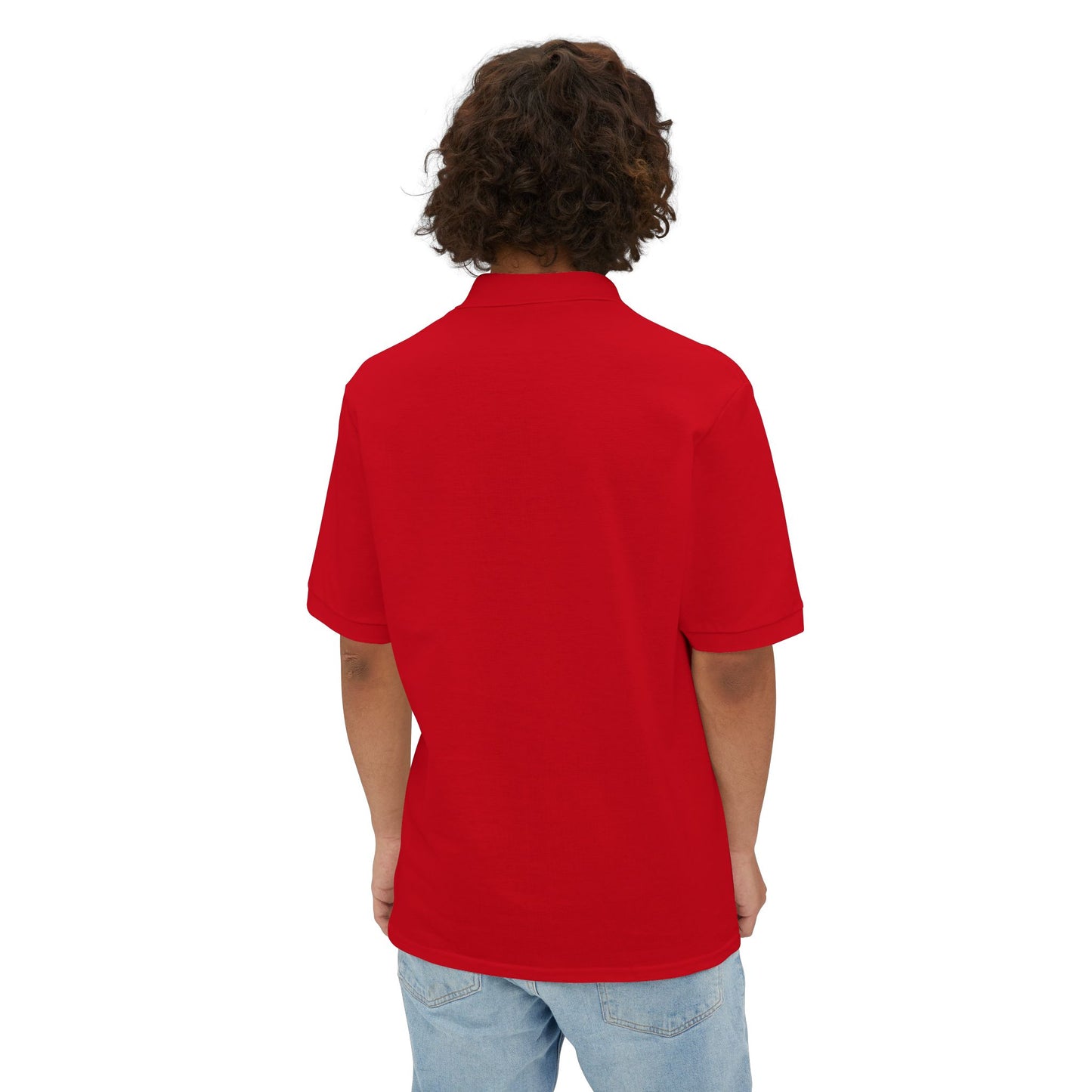 Mindful Breathe Men's Piqué Polo - Expand & Release Comfortable Casual Wear