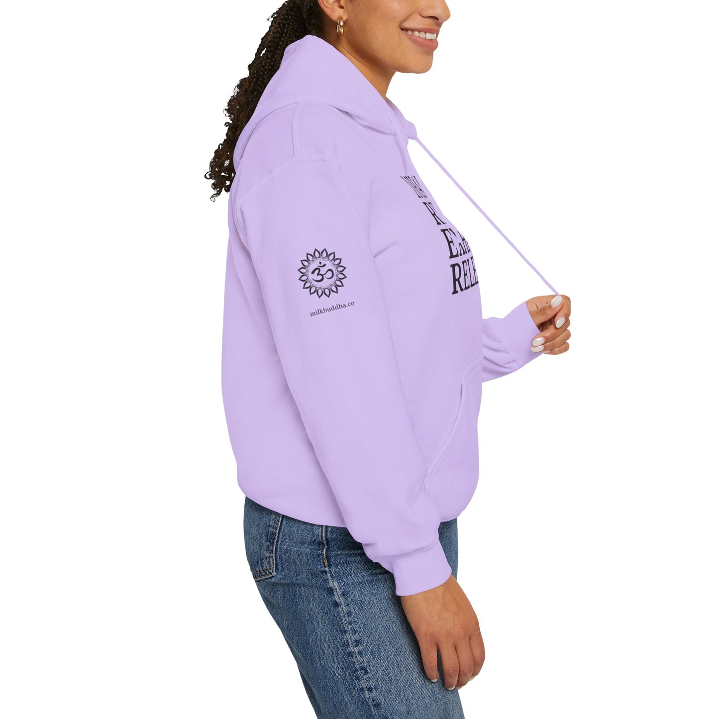 Mindfulness Hooded Sweatshirt - Inhale Reflect Exhale Release