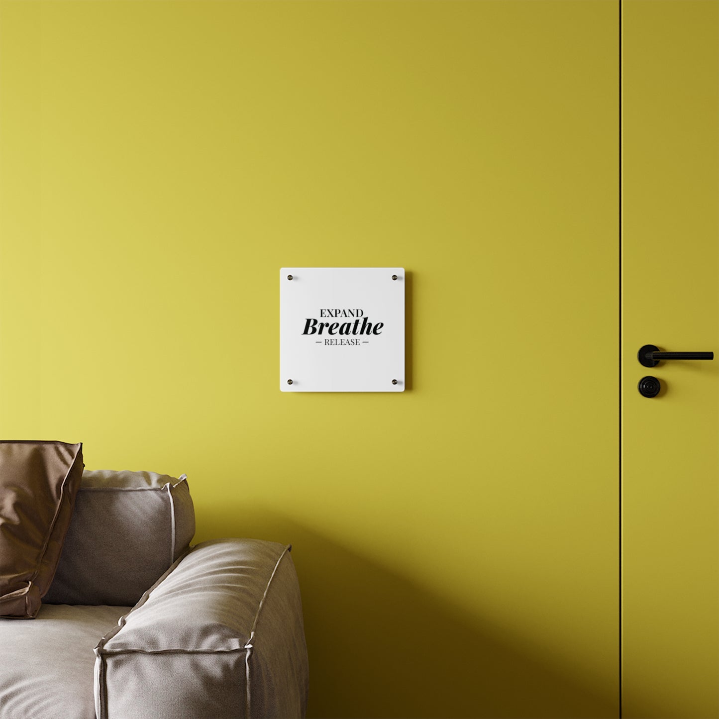 Inspirational Acrylic Wall Art Panel | Expand Breathe Release | Modern Home Decor