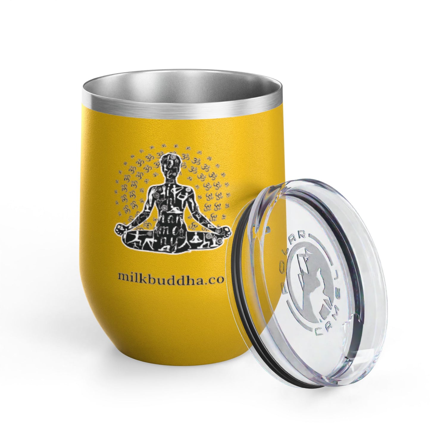 Meditation Wine Tumbler - 12oz Insulated Cup for Relaxation and Mindfulness
