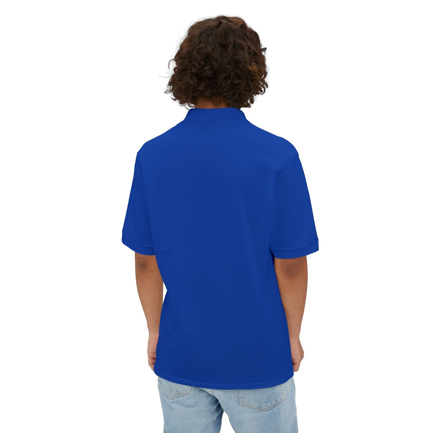 Mindful Breathe Men's Piqué Polo - Expand & Release Comfortable Casual Wear