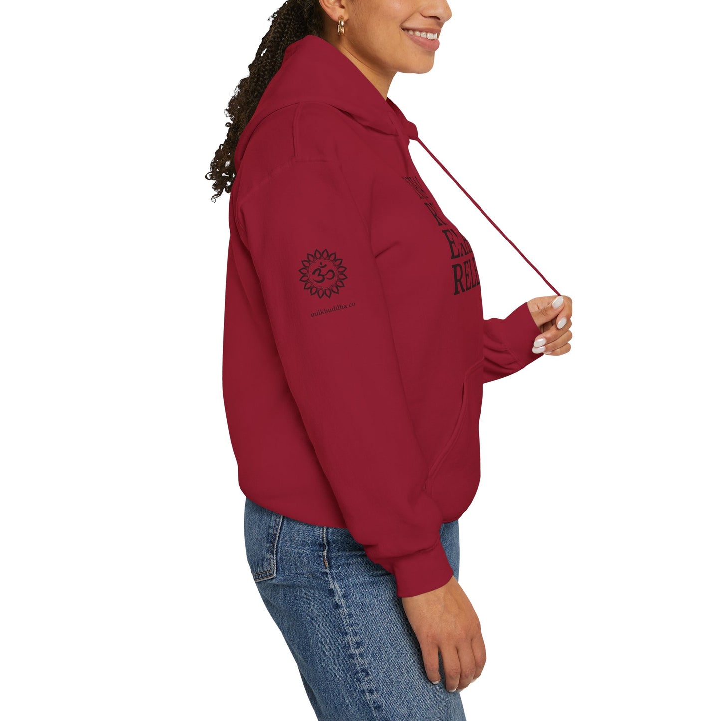 Mindfulness Hooded Sweatshirt - Inhale Reflect Exhale Release