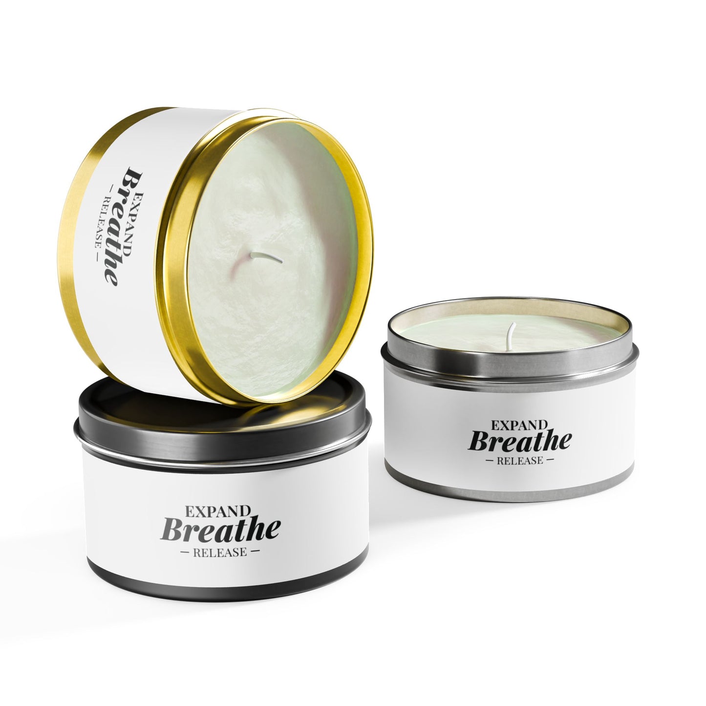 Aromatherapy Tin Candles - Breathe & Release for Relaxation