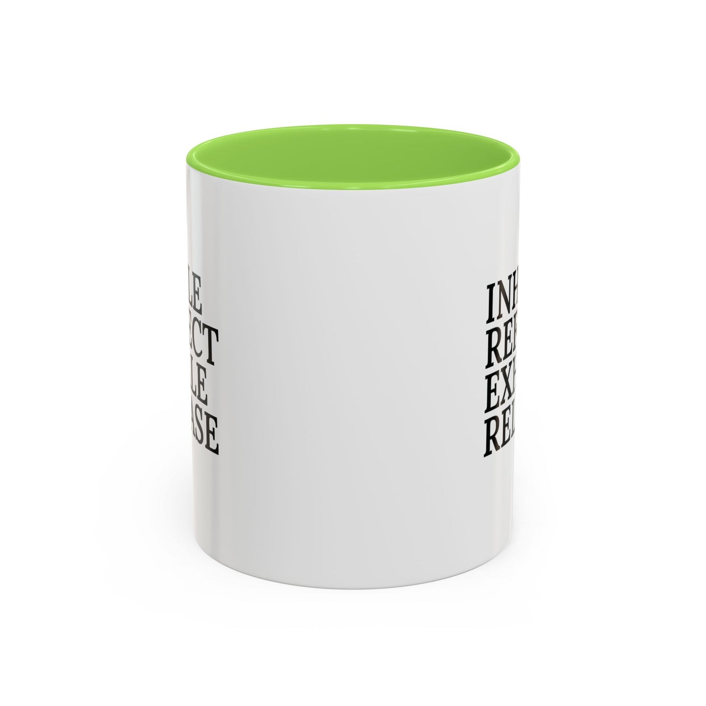 Motivational Inhale Reflect Exhale Release Mug - Colorful 11oz & 15oz Coffee Cup