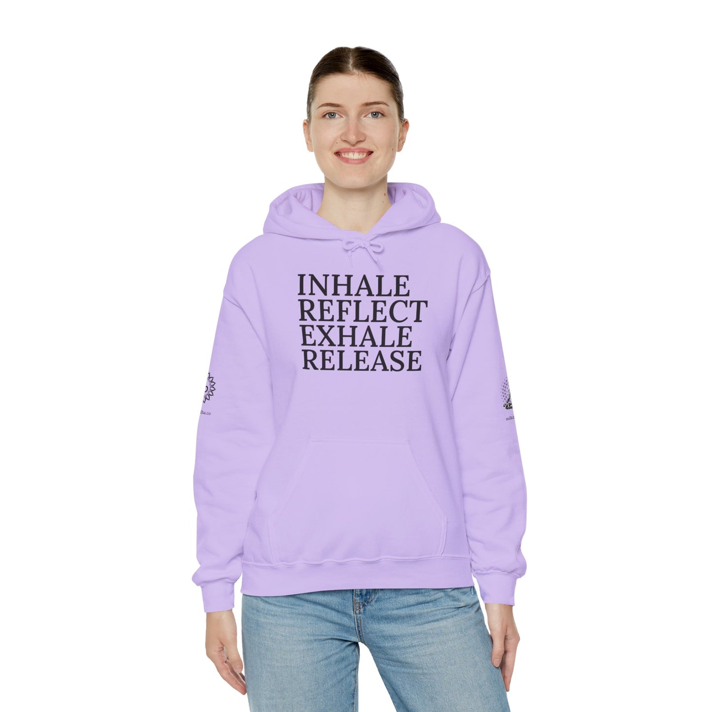 Mindfulness Hooded Sweatshirt - Inhale Reflect Exhale Release