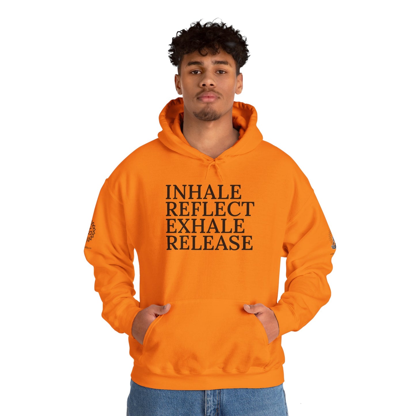 Mindfulness Hooded Sweatshirt - Inhale Reflect Exhale Release