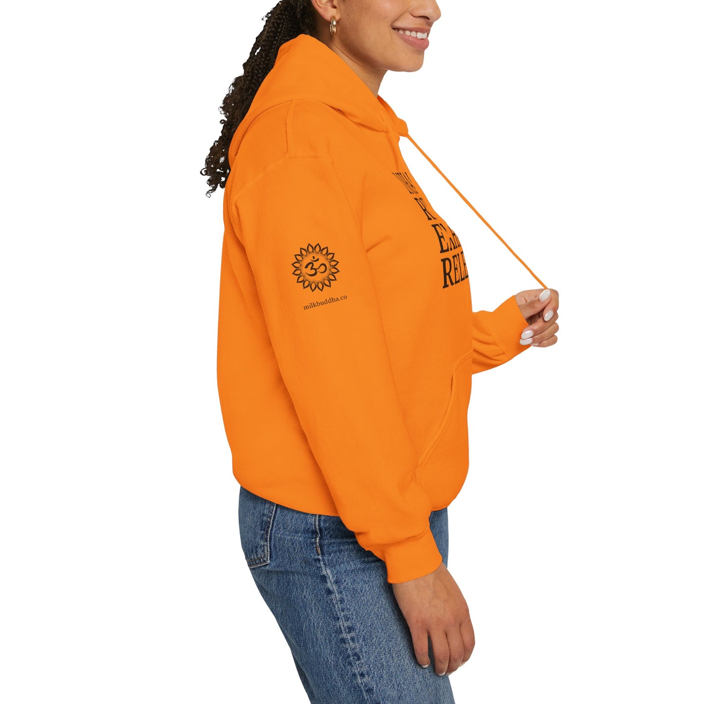 Mindfulness Hooded Sweatshirt - Inhale Reflect Exhale Release