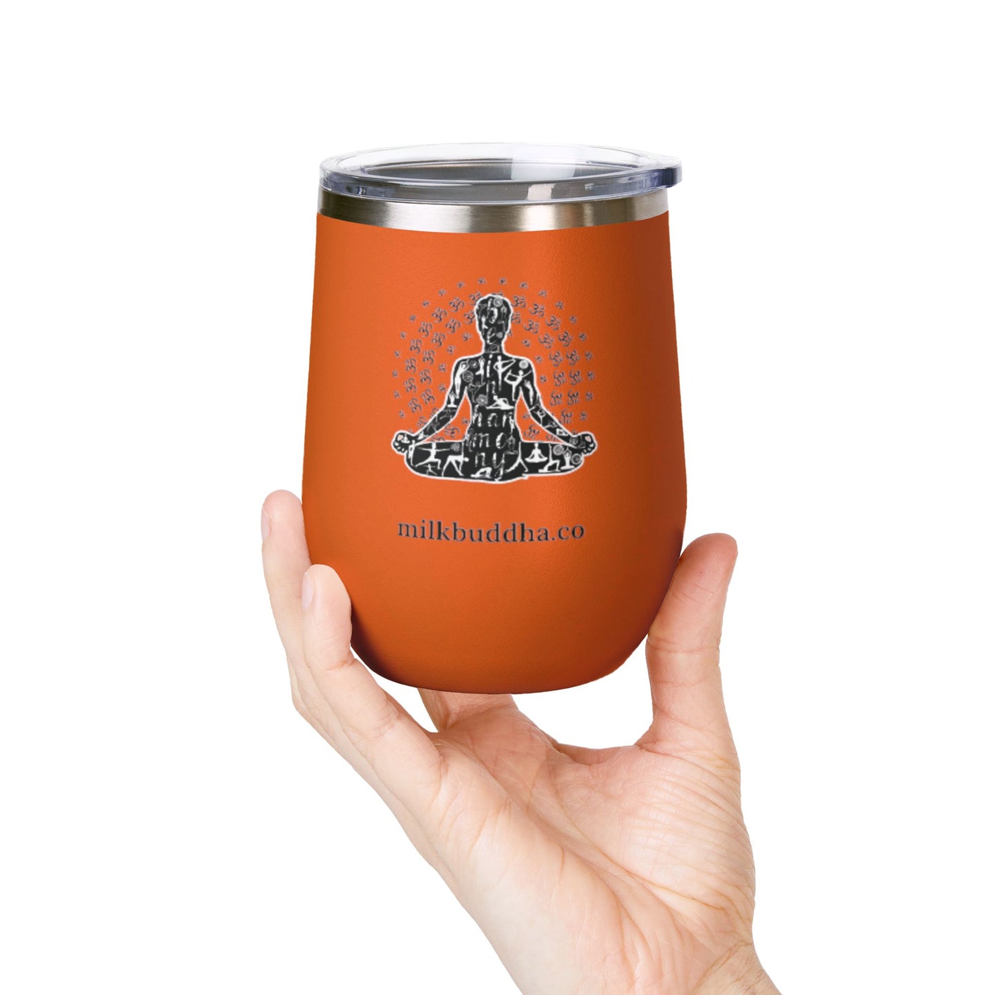 Meditation Wine Tumbler - 12oz Insulated Cup for Relaxation and Mindfulness