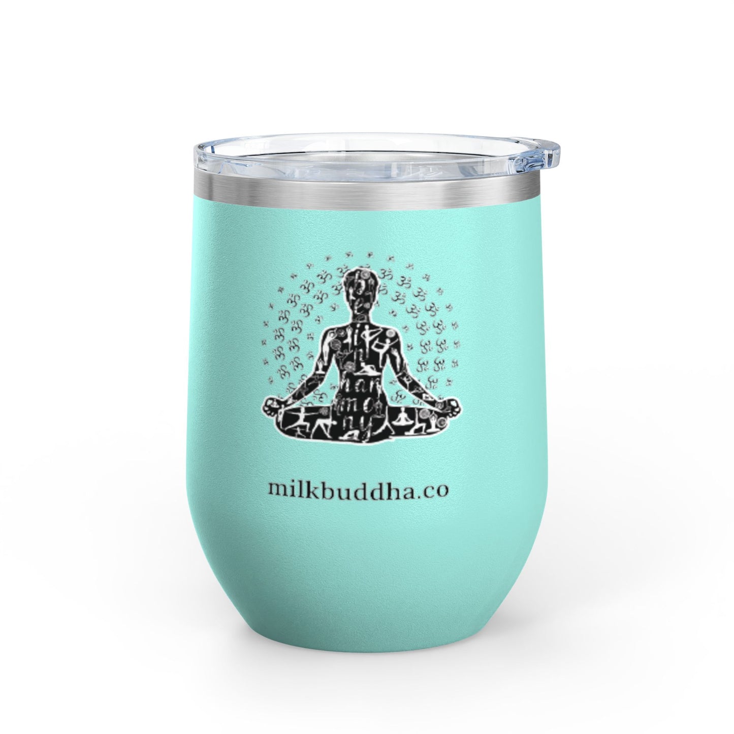 Meditation Wine Tumbler - 12oz Insulated Cup for Relaxation and Mindfulness