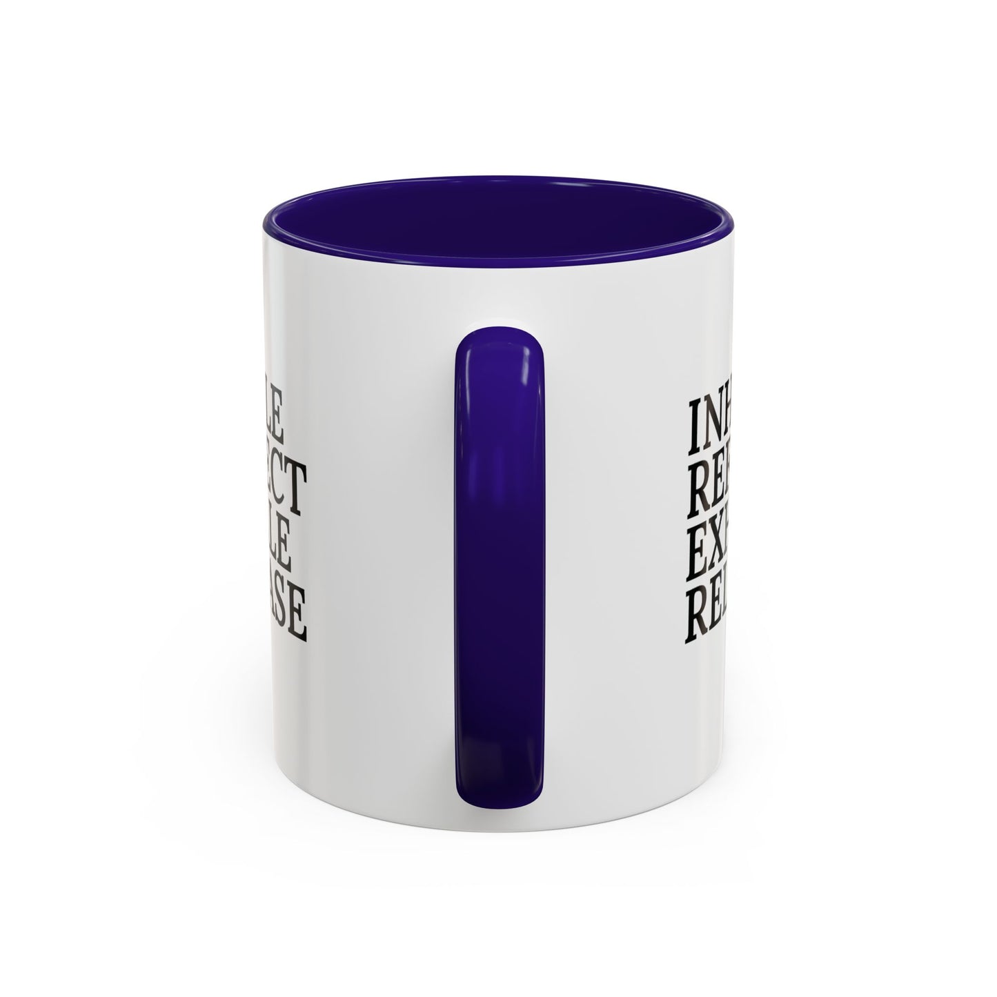 Motivational Inhale Reflect Exhale Release Mug - Colorful 11oz & 15oz Coffee Cup