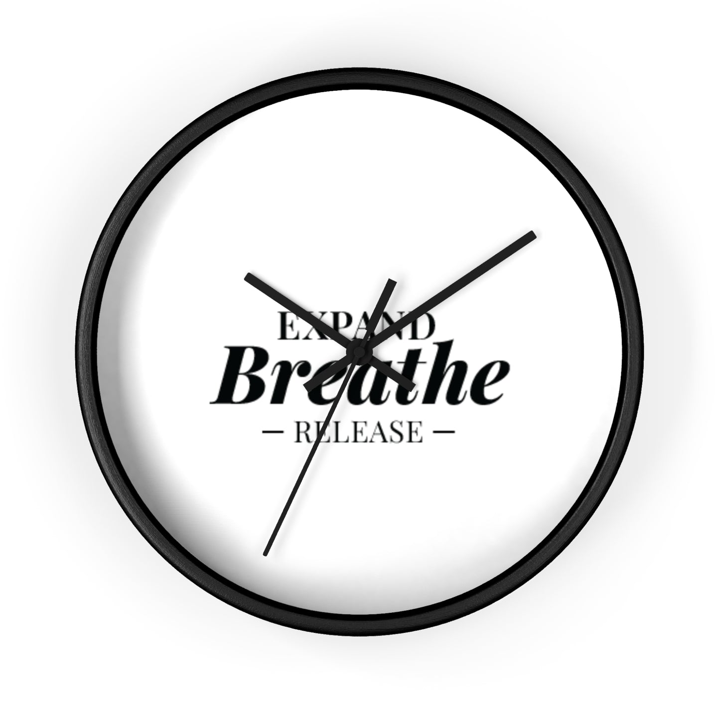 Inspirational Wall Clock - 'Expand Breathe Release' - Perfect for Mindfulness & Home Decor