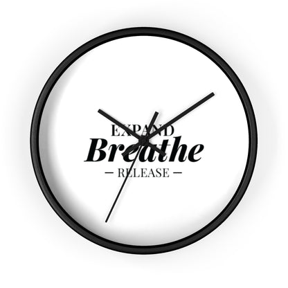 Inspirational Wall Clock - 'Expand Breathe Release' - Perfect for Mindfulness & Home Decor