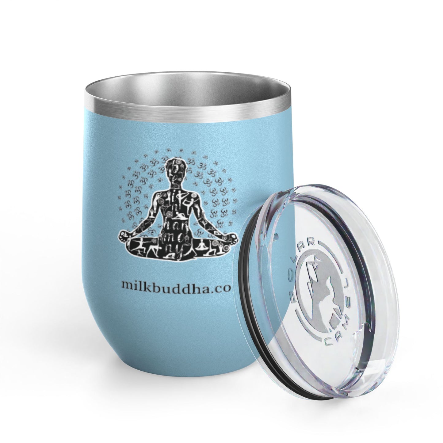 Meditation Wine Tumbler - 12oz Insulated Cup for Relaxation and Mindfulness