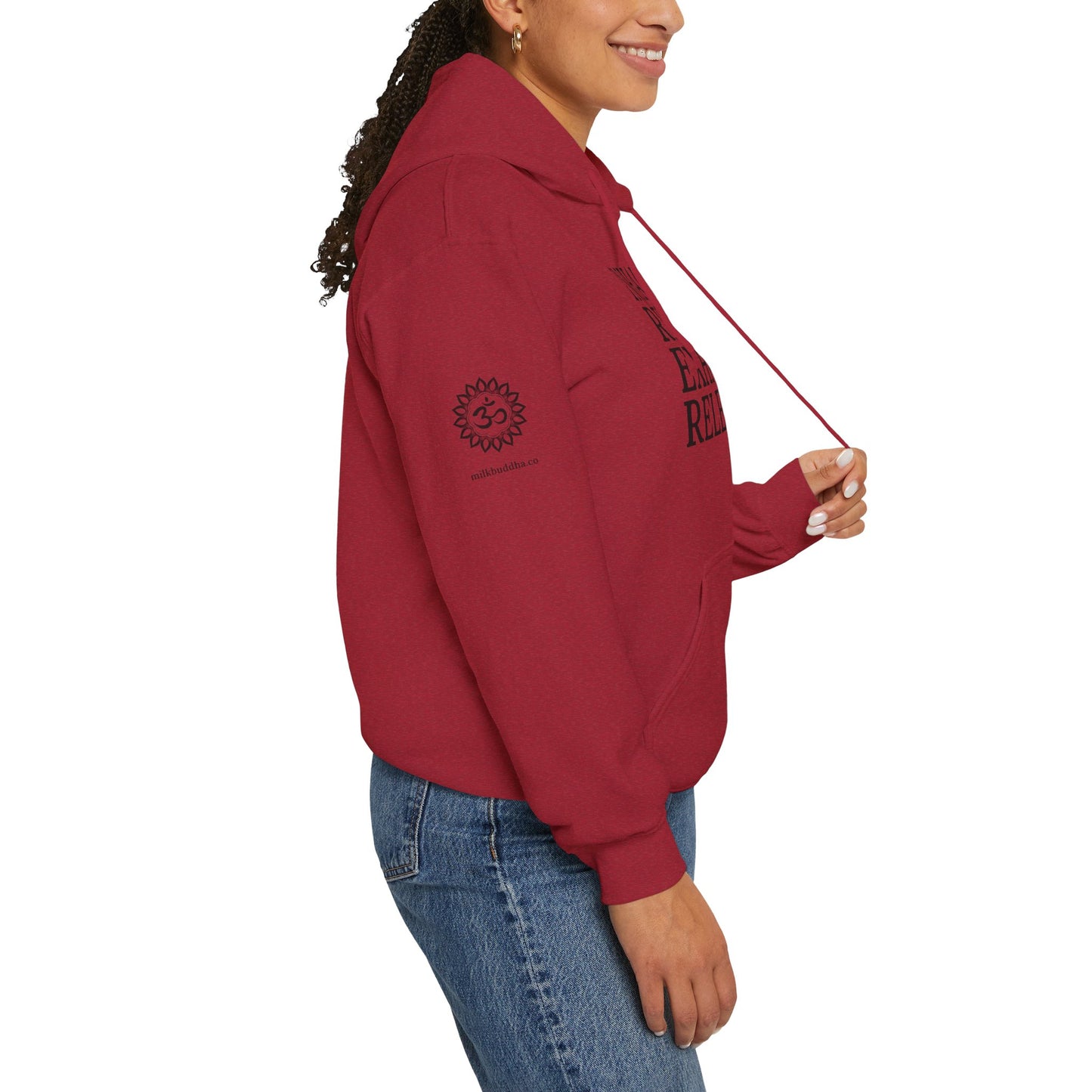 Mindfulness Hooded Sweatshirt - Inhale Reflect Exhale Release