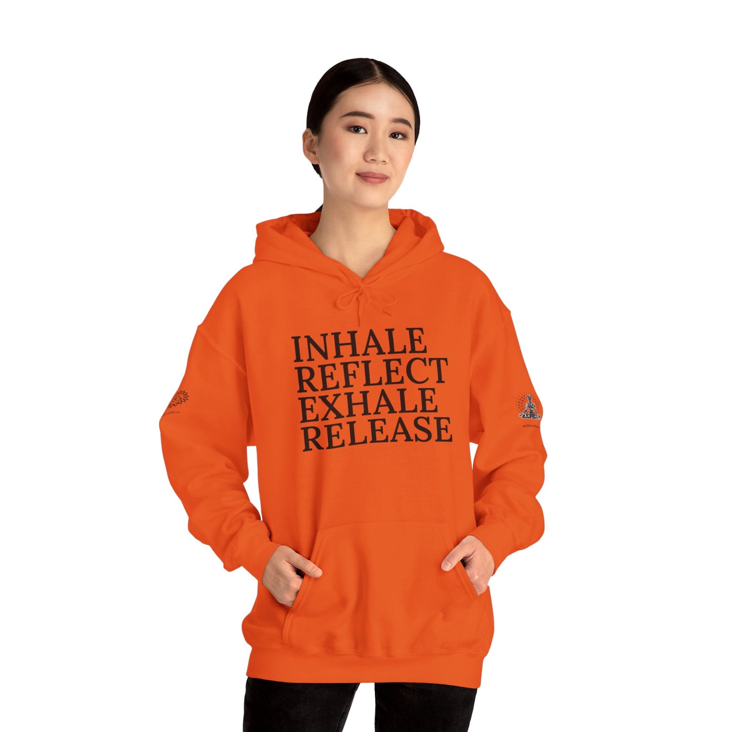 Mindfulness Hooded Sweatshirt - Inhale Reflect Exhale Release
