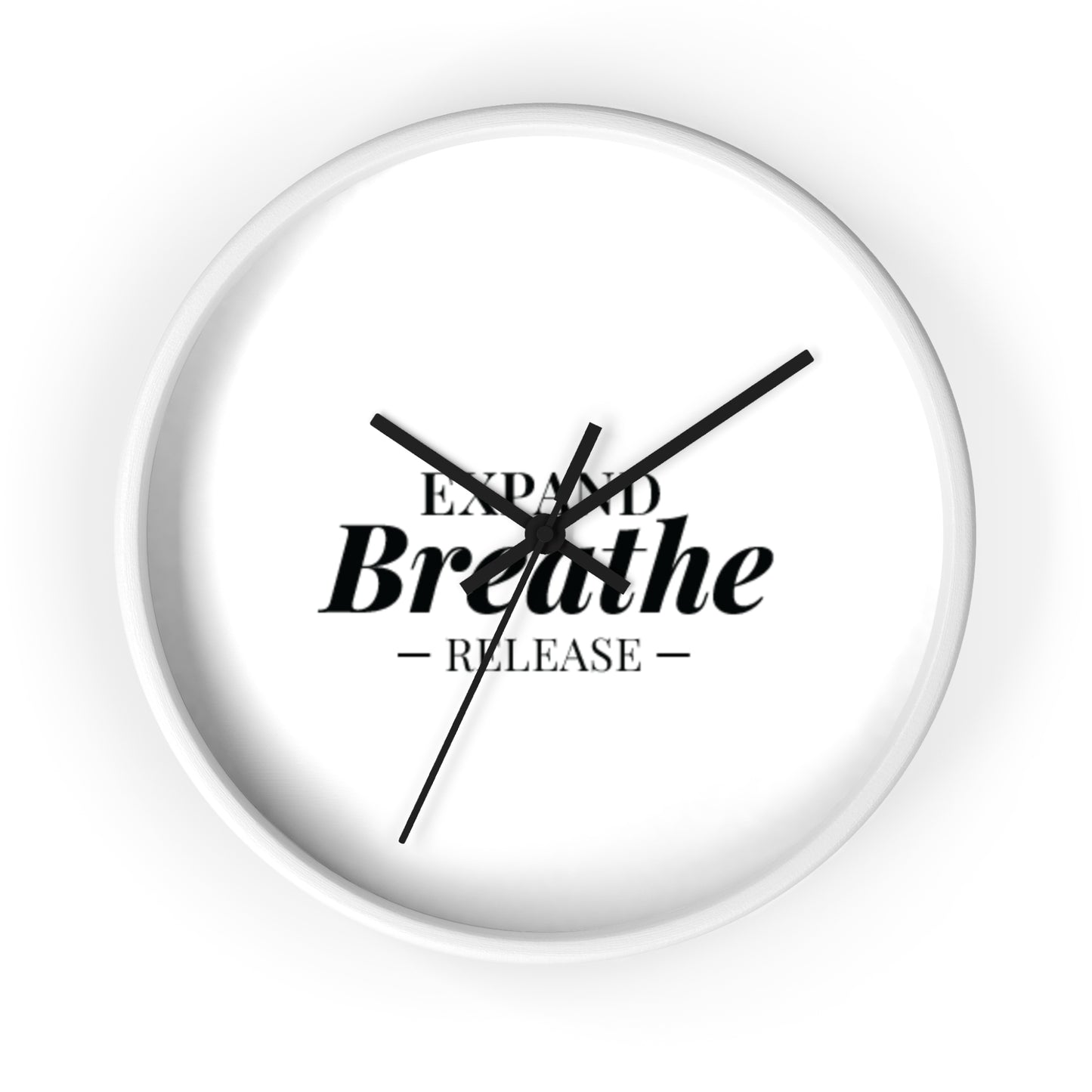 Inspirational Wall Clock - 'Expand Breathe Release' - Perfect for Mindfulness & Home Decor