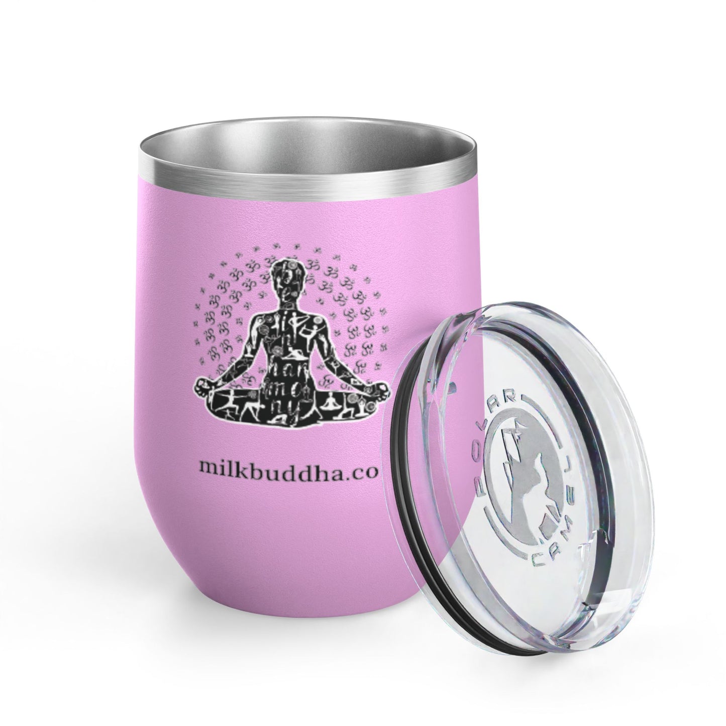 Meditation Wine Tumbler - 12oz Insulated Cup for Relaxation and Mindfulness