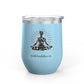 Meditation Wine Tumbler - 12oz Insulated Cup for Relaxation and Mindfulness