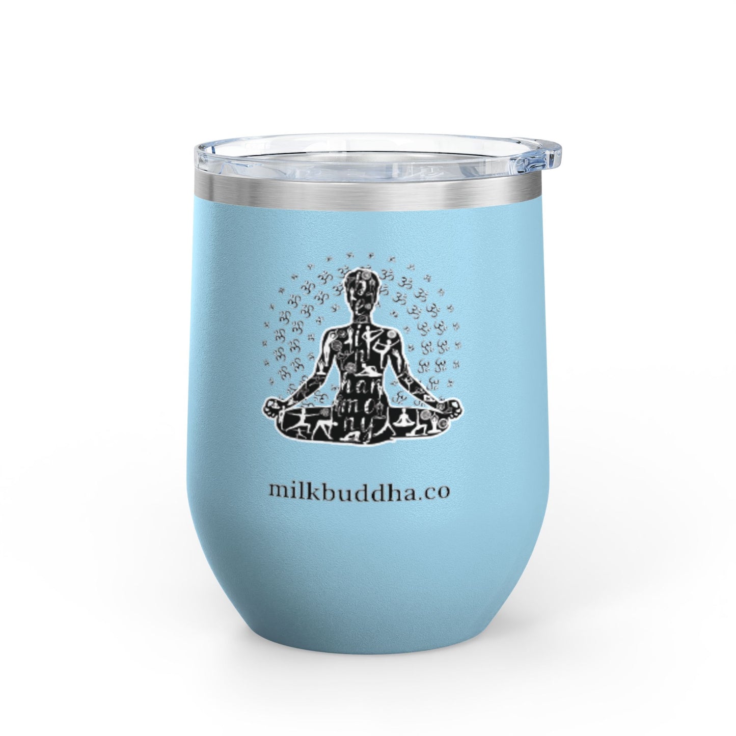 Meditation Wine Tumbler - 12oz Insulated Cup for Relaxation and Mindfulness