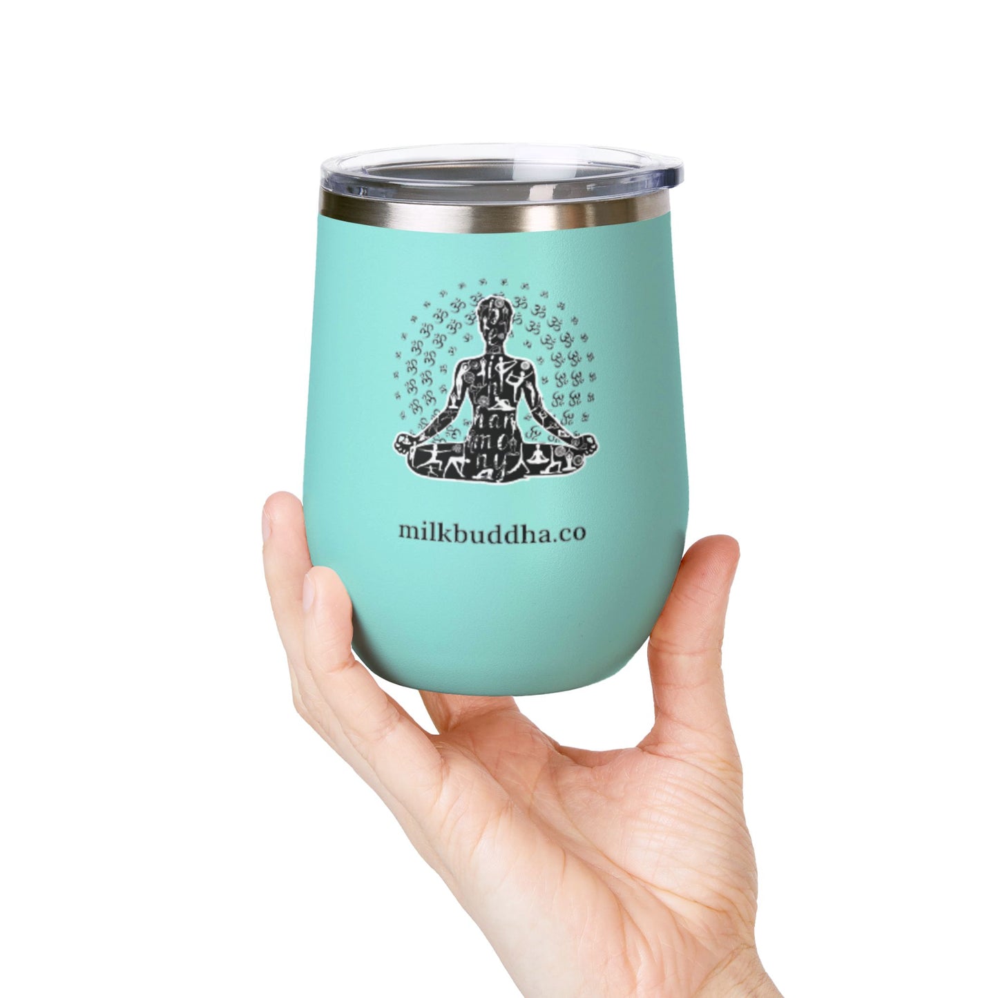 Meditation Wine Tumbler - 12oz Insulated Cup for Relaxation and Mindfulness