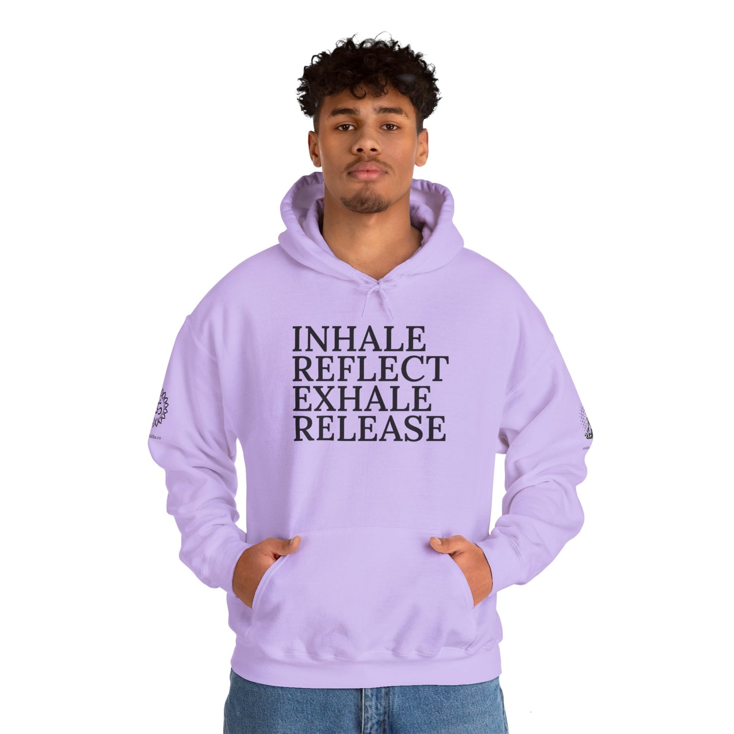 Mindfulness Hooded Sweatshirt - Inhale Reflect Exhale Release