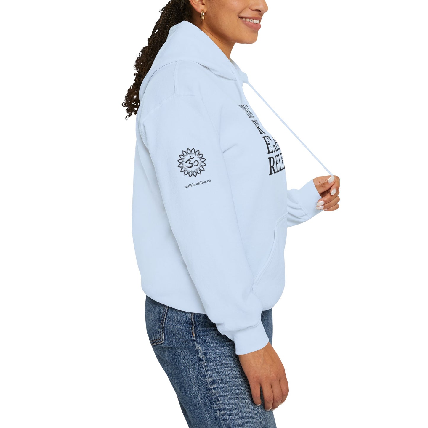 Mindfulness Hooded Sweatshirt - Inhale Reflect Exhale Release
