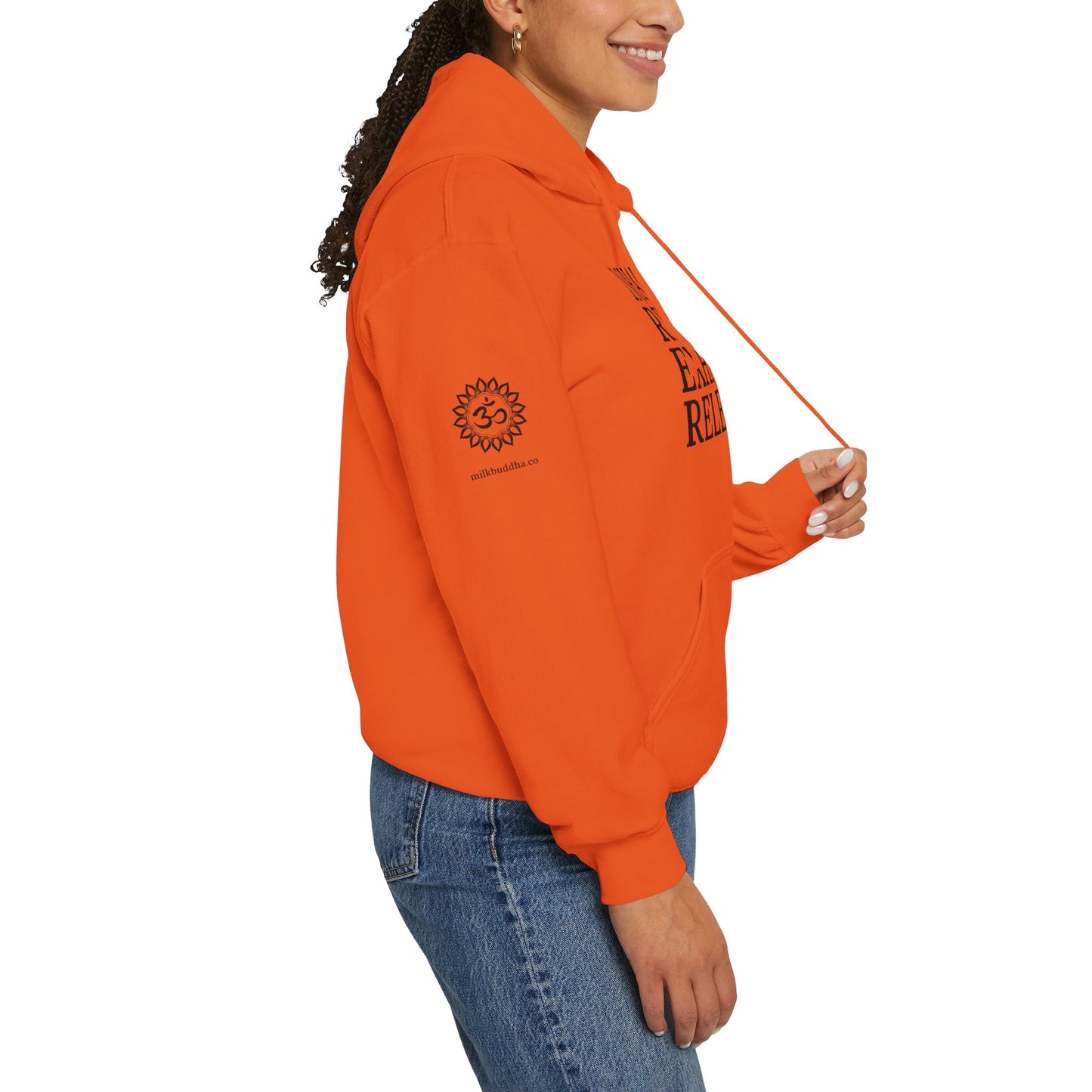 Mindfulness Hooded Sweatshirt - Inhale Reflect Exhale Release
