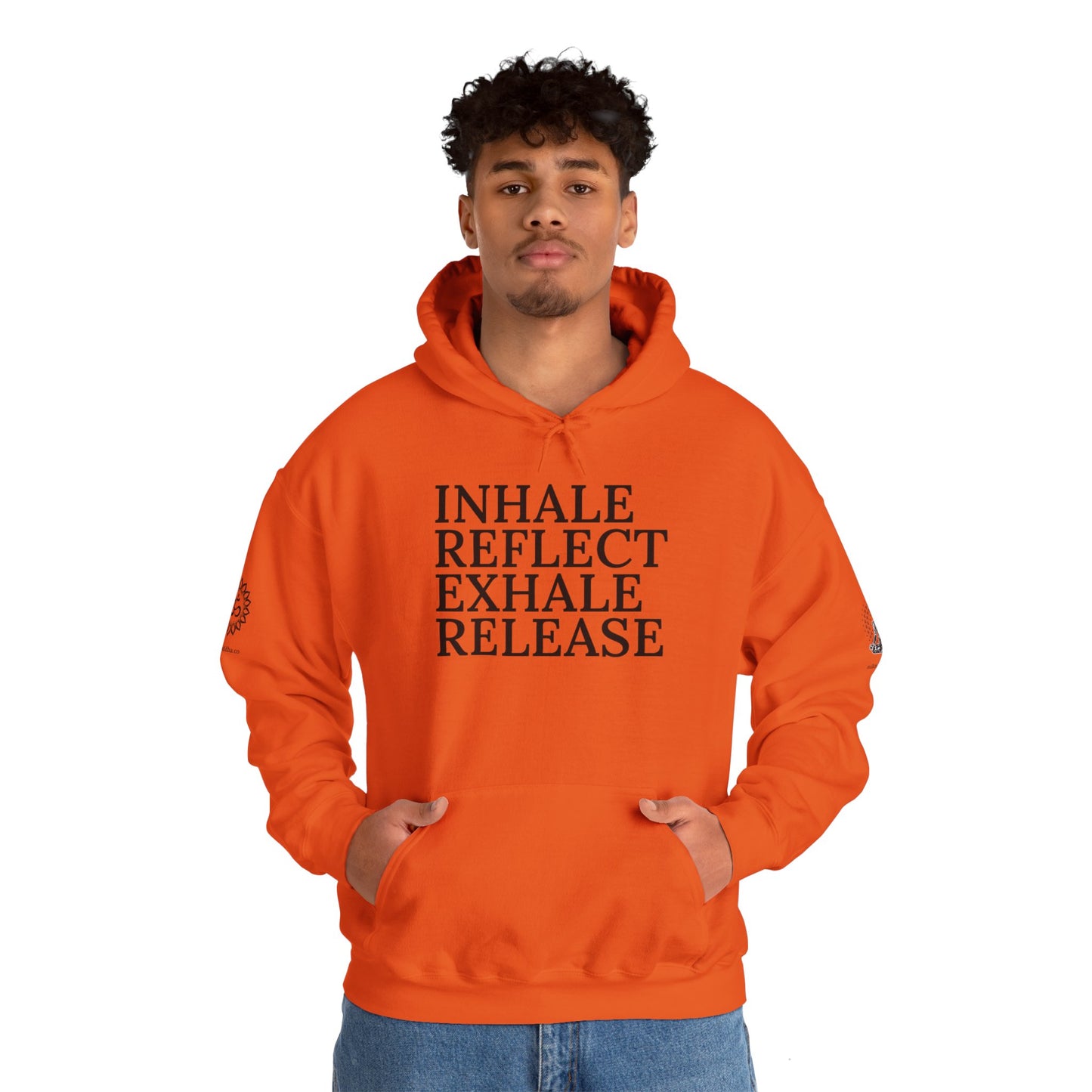 Mindfulness Hooded Sweatshirt - Inhale Reflect Exhale Release