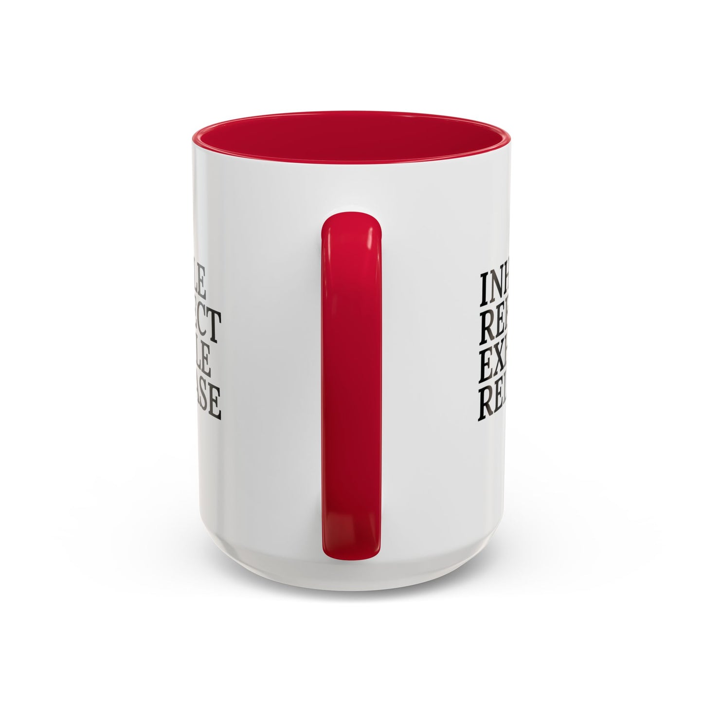 Motivational Inhale Reflect Exhale Release Mug - Colorful 11oz & 15oz Coffee Cup