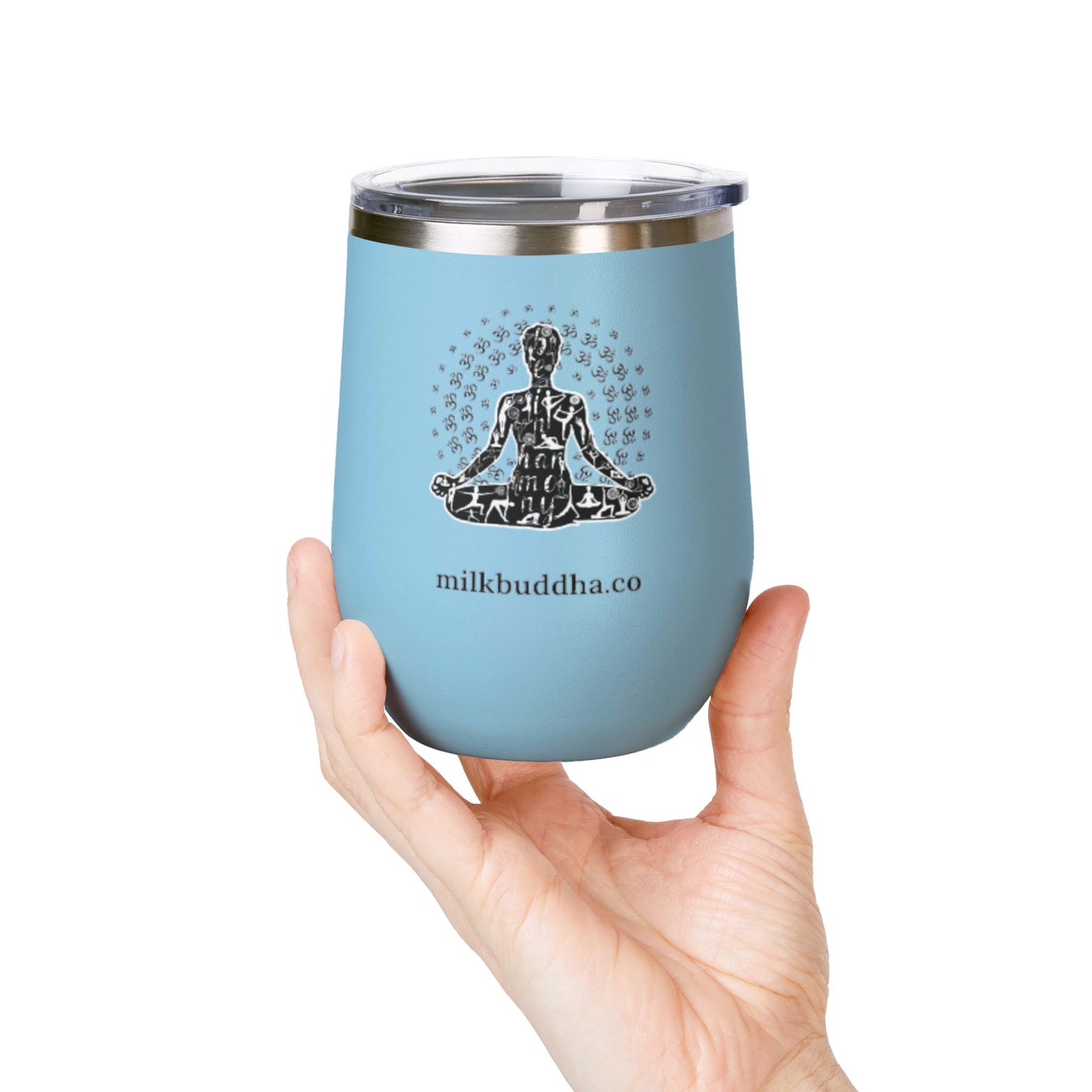 Meditation Wine Tumbler - 12oz Insulated Cup for Relaxation and Mindfulness
