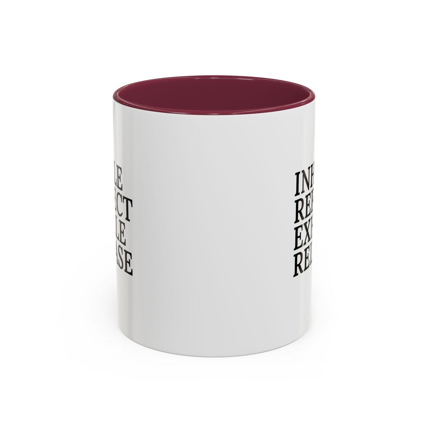 Motivational Inhale Reflect Exhale Release Mug - Colorful 11oz & 15oz Coffee Cup