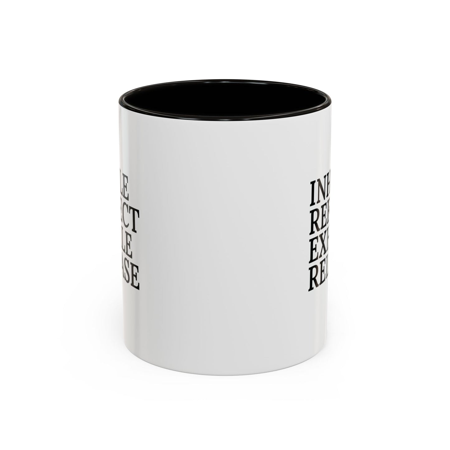 Motivational Inhale Reflect Exhale Release Mug - Colorful 11oz & 15oz Coffee Cup