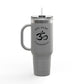 Inspirational Insulated Travel Mug - 40oz Breathe. Expand. Release.