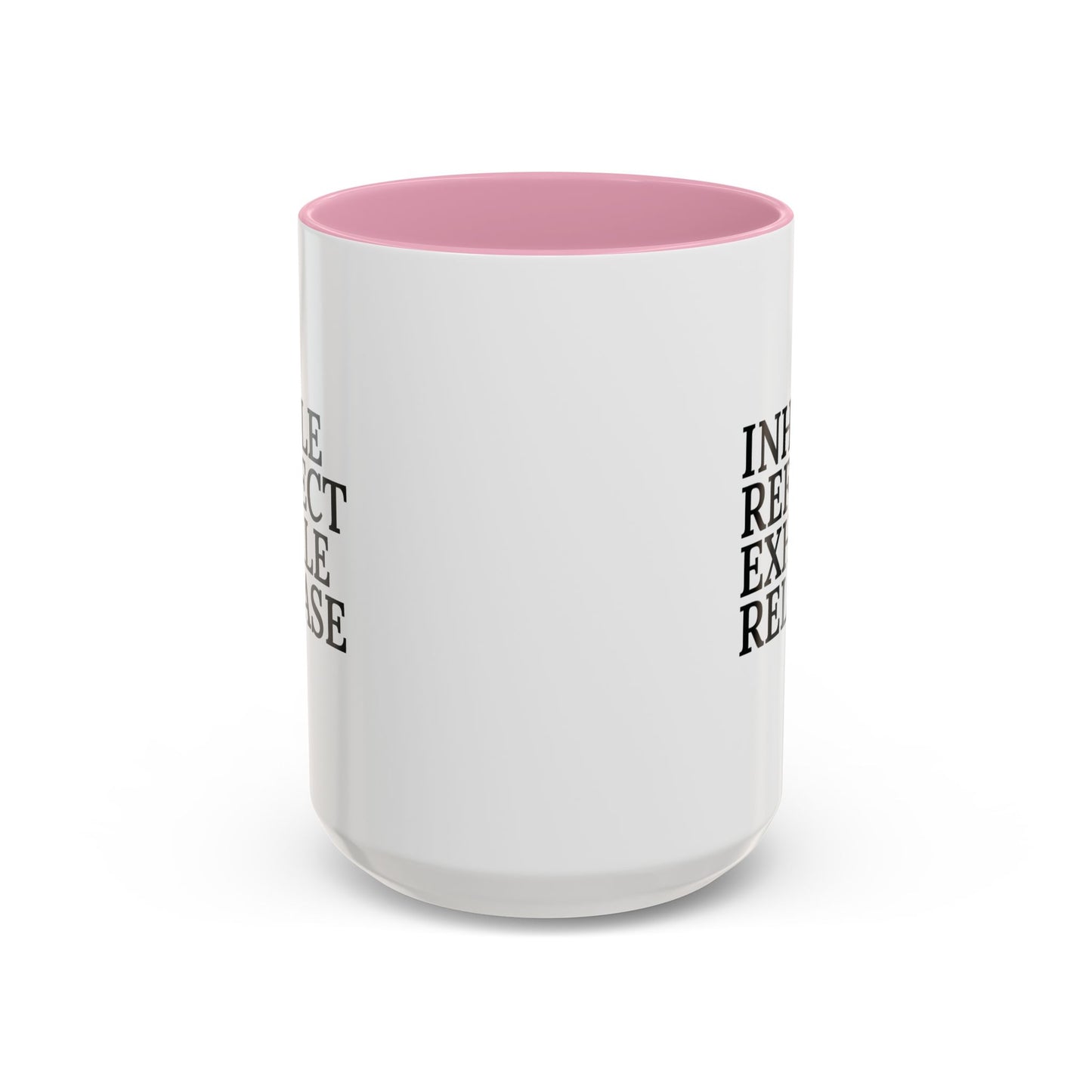 Motivational Inhale Reflect Exhale Release Mug - Colorful 11oz & 15oz Coffee Cup