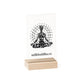 Meditation Acrylic Sign with Wooden Stand - Spiritual Decor for Mindfulness