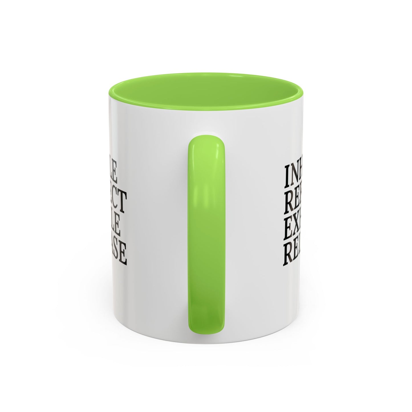 Motivational Inhale Reflect Exhale Release Mug - Colorful 11oz & 15oz Coffee Cup