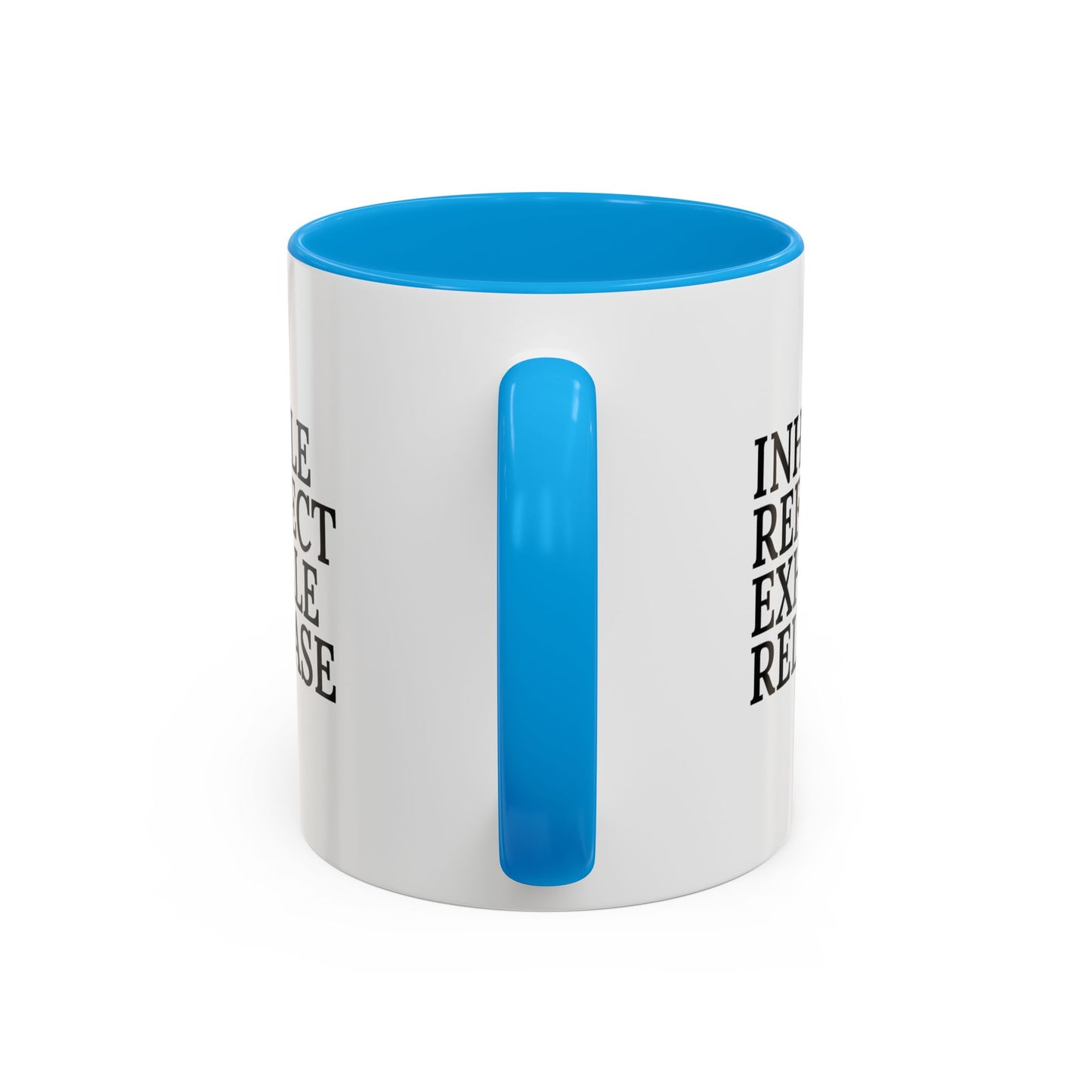 Motivational Inhale Reflect Exhale Release Mug - Colorful 11oz & 15oz Coffee Cup