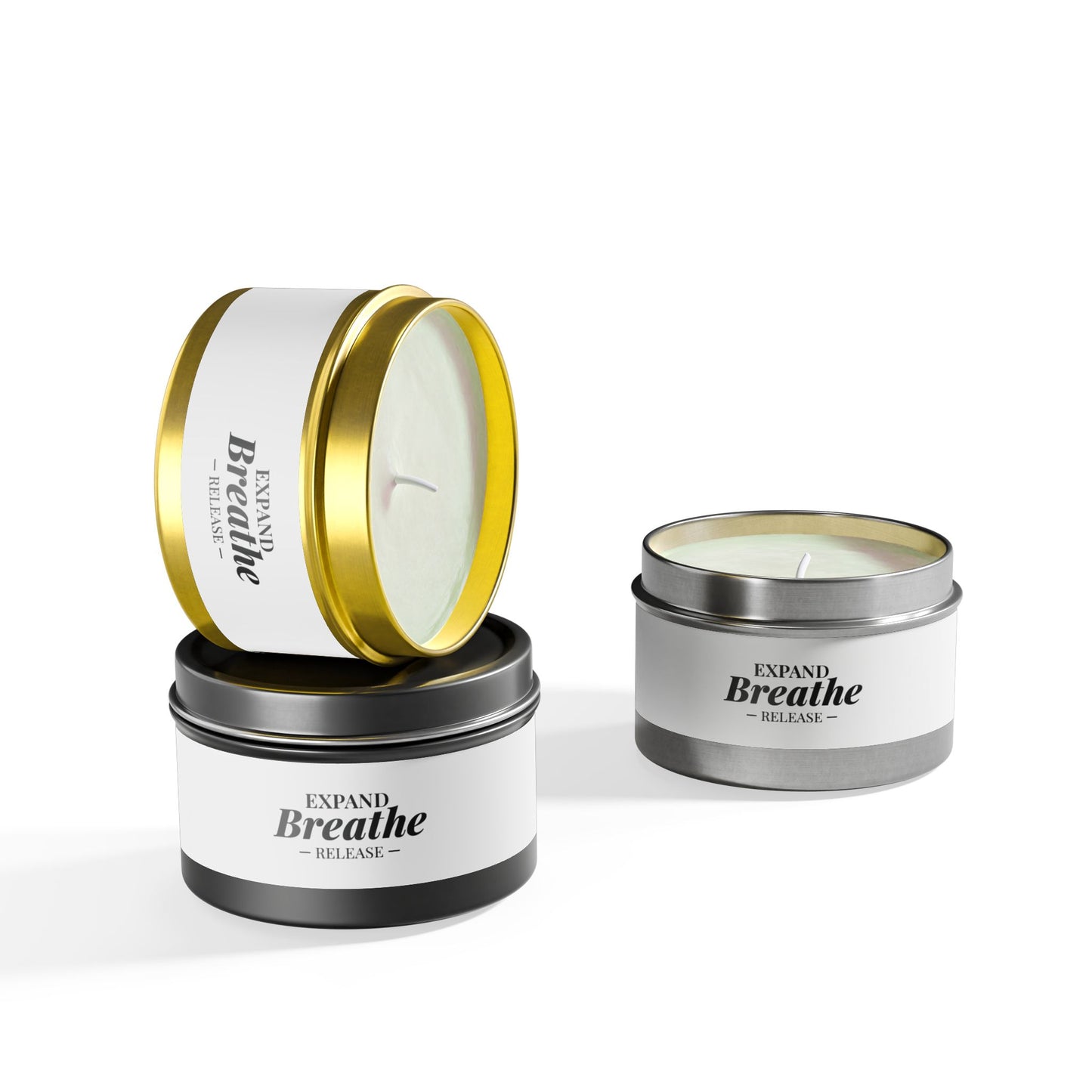 Aromatherapy Tin Candles - Breathe & Release for Relaxation