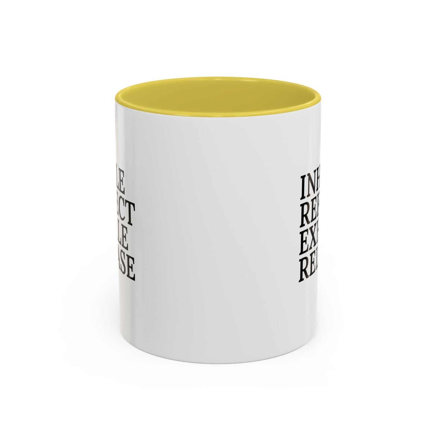 Motivational Inhale Reflect Exhale Release Mug - Colorful 11oz & 15oz Coffee Cup
